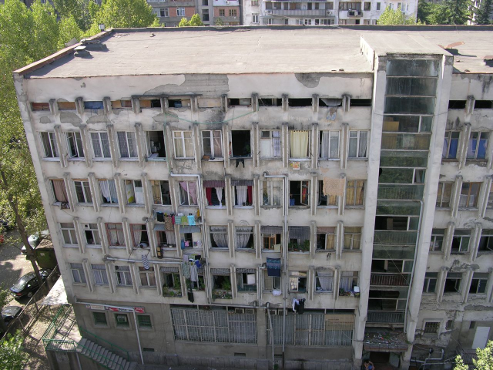 CO Spartak Hluk - Gruzie 2010 - A luxusní výhled z okna.
