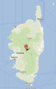 CO Spartak Hluk - Korsika 2011 - Richiusa (Korsika) - mapa
